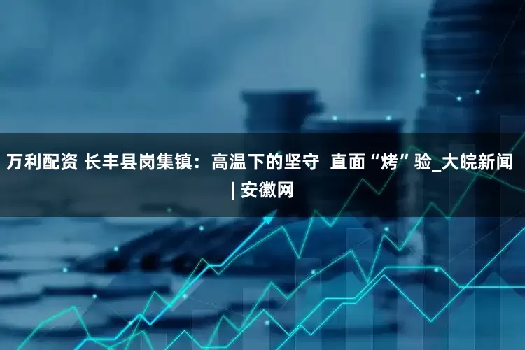 万利配资 长丰县岗集镇：高温下的坚守  直面“烤”验_大皖新闻 | 安徽网